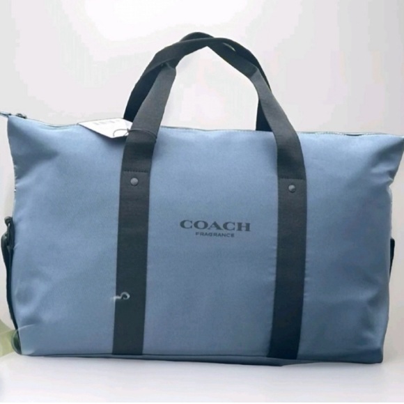 Coach Fragrance Duffle slate blue Weekender Carry-on Gym Shoulder / Hand Bag New - Picture 2 of 7